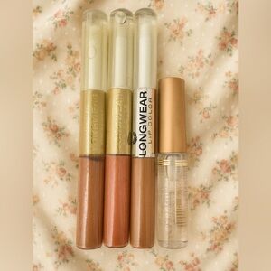 Milani Lotta Lip & Longwear Lip Color Lot of 4 Vintage Shades Fawn Pink Nude